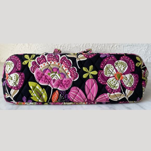 Vera Bradley Tote Bag Magnetic Closure Pirouette Pink Retired Pattern Black Pink - Picture 5 of 7